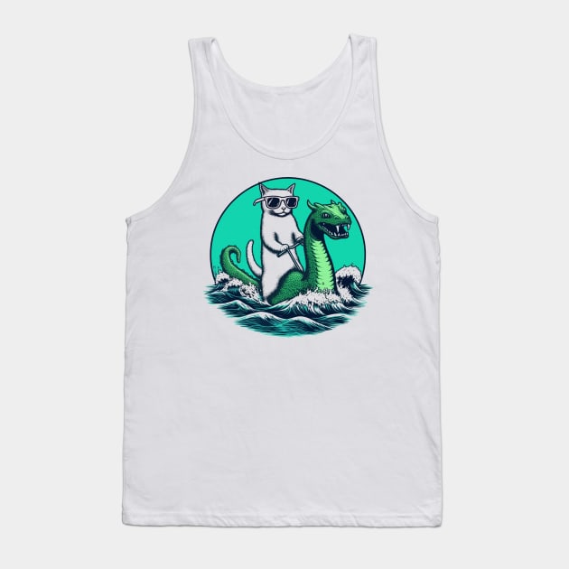 Cat ride monster Tank Top by RetroPrideArts